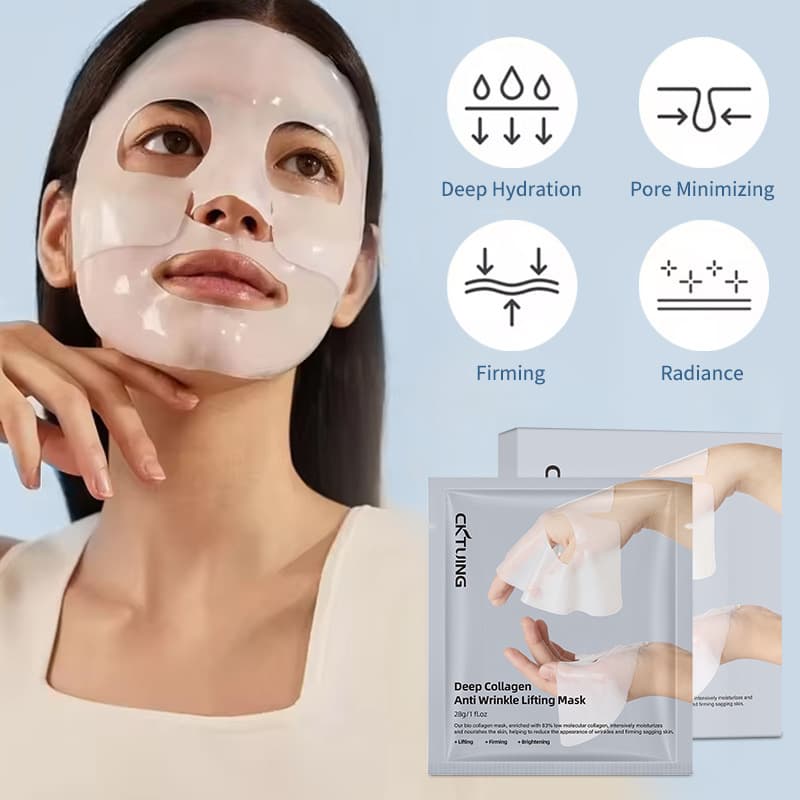 (Cross-border trading), split face mask, collagen, English, South Korea 2