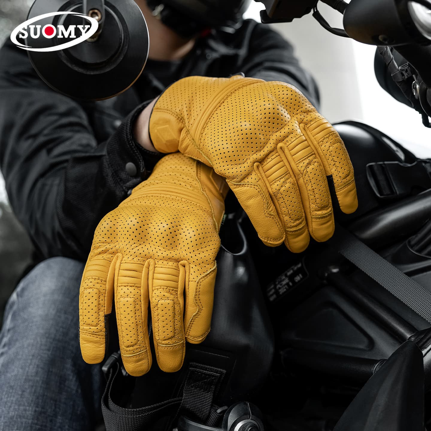 Gloves sheepskin, retro breathable equipment for men and women, fall protection, genuine leather 3