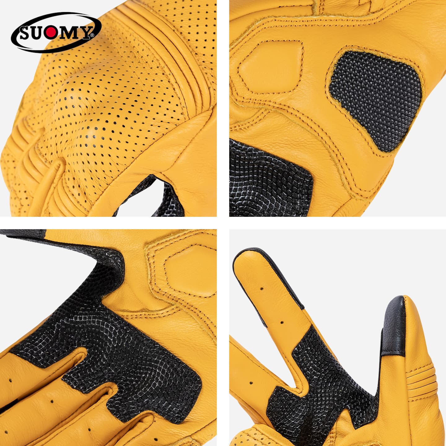 Gloves sheepskin, retro breathable equipment for men and women, fall protection, genuine leather 4