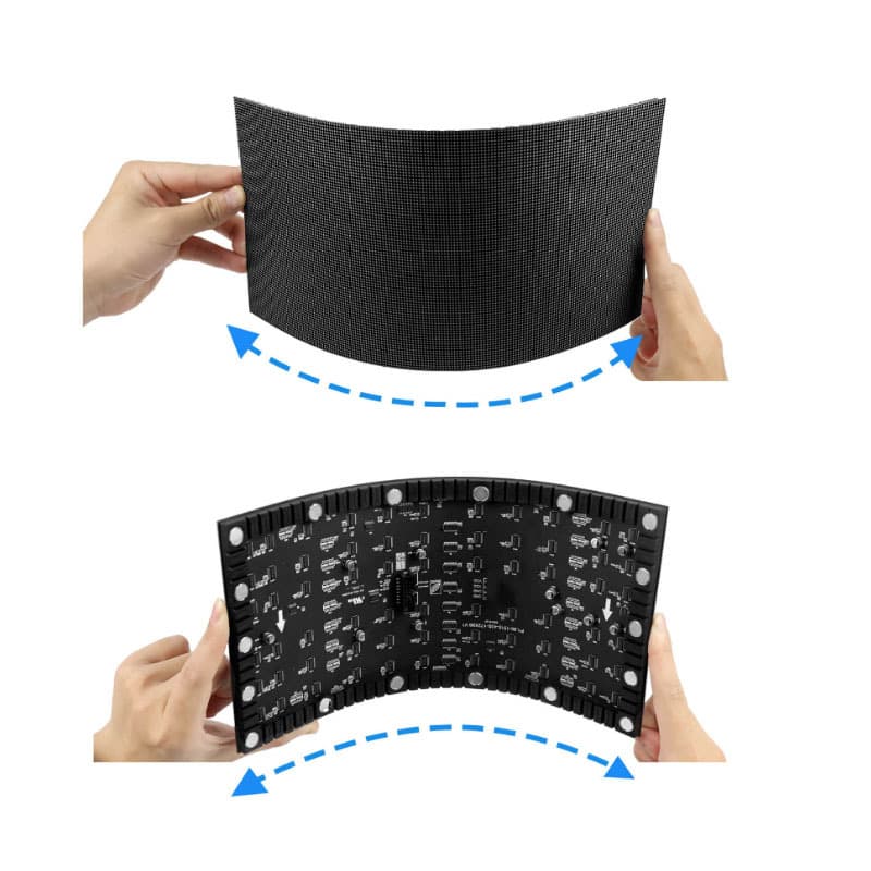 Indoor flexible Led display module P1.86 unit board curved ultra-thin special-shaped board LED module screen 4