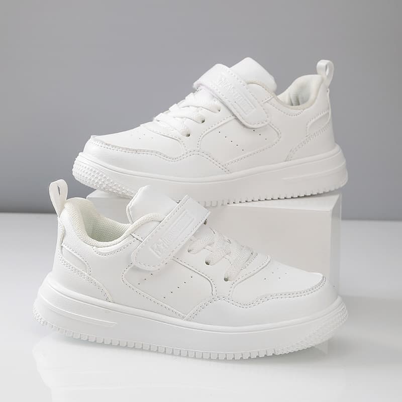 White children's white sneakers for boys for students 2