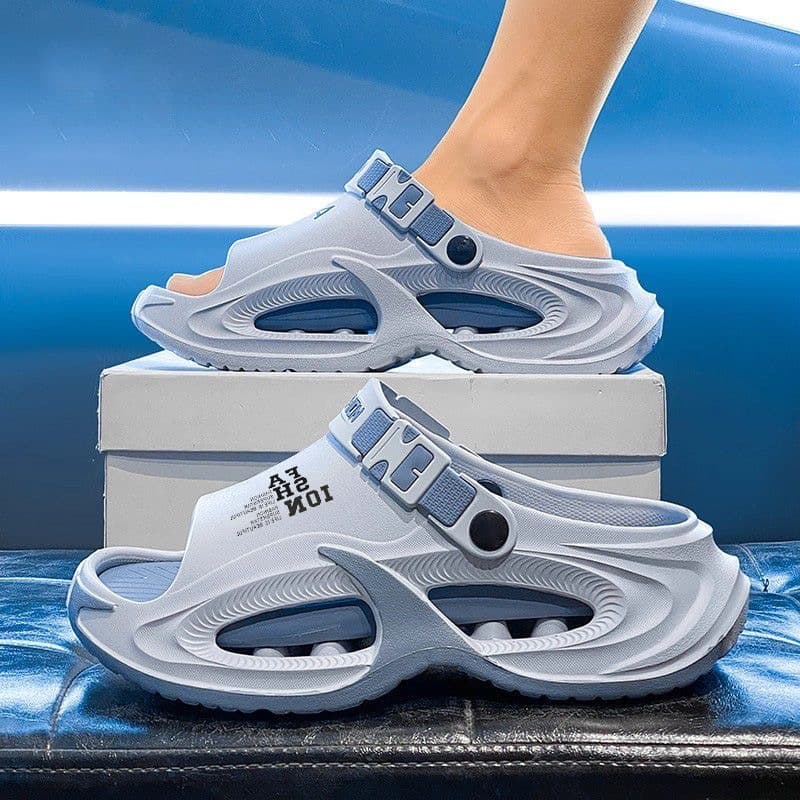 Quality sandals, men's non-slip slippers to go out platform, can be worn in two ways