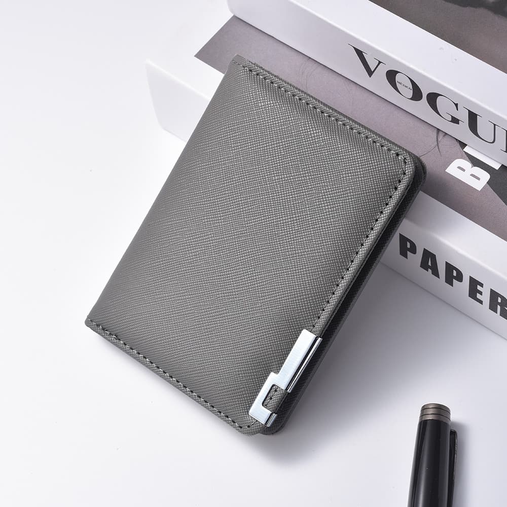 (Cross-border trading), ultra thin wallet, short men's universal card holder, metallic color 2