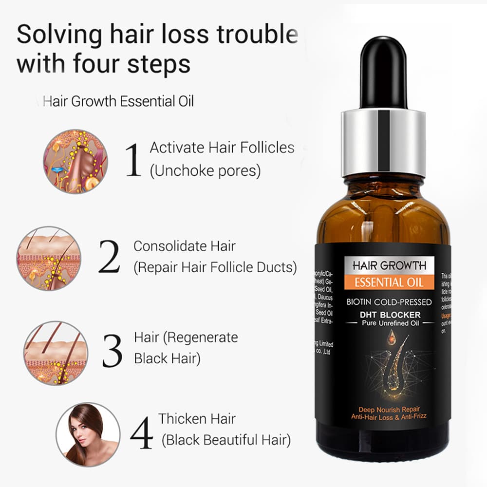 (Cross-border trading), (Wholesale), medical hair oil with ginger for scalp, non-washable massager, self-care, for hair care 4