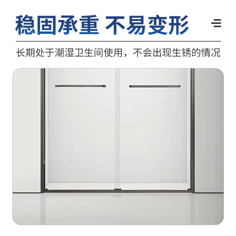 Cross-border double-movable in-line shower room stainless steel double sliding door shower door dry and wet separation bathroom partition room 3