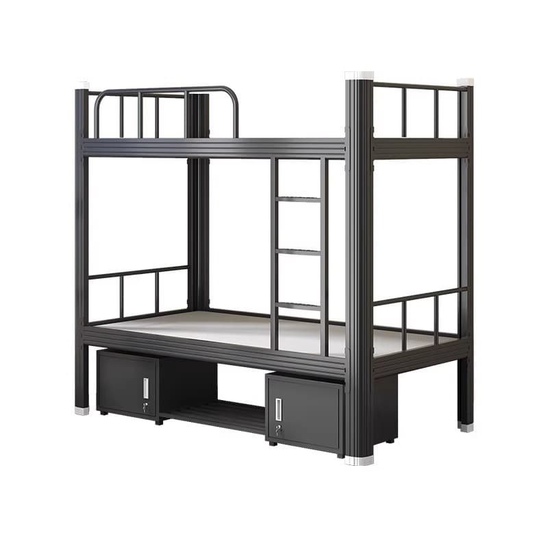 Bunk bed iron thickened upper and lower bunk student steel frame high and low bed double staff dormitory single iron frame upper and lower bed 5