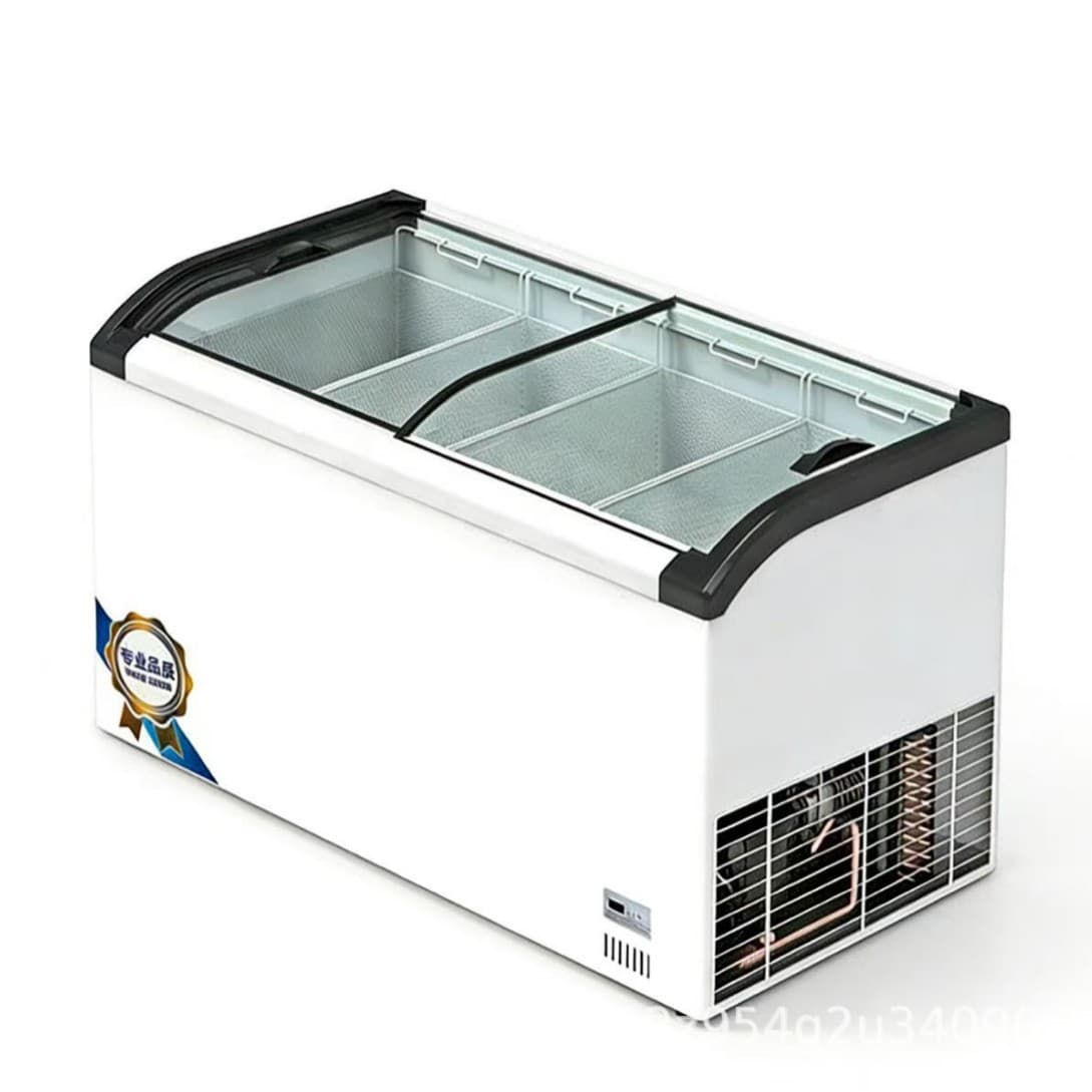 Ice cream cabinet commercial freezer ice cream frozen display cabinet arc glass door ice cream combination horizontal freezer 5