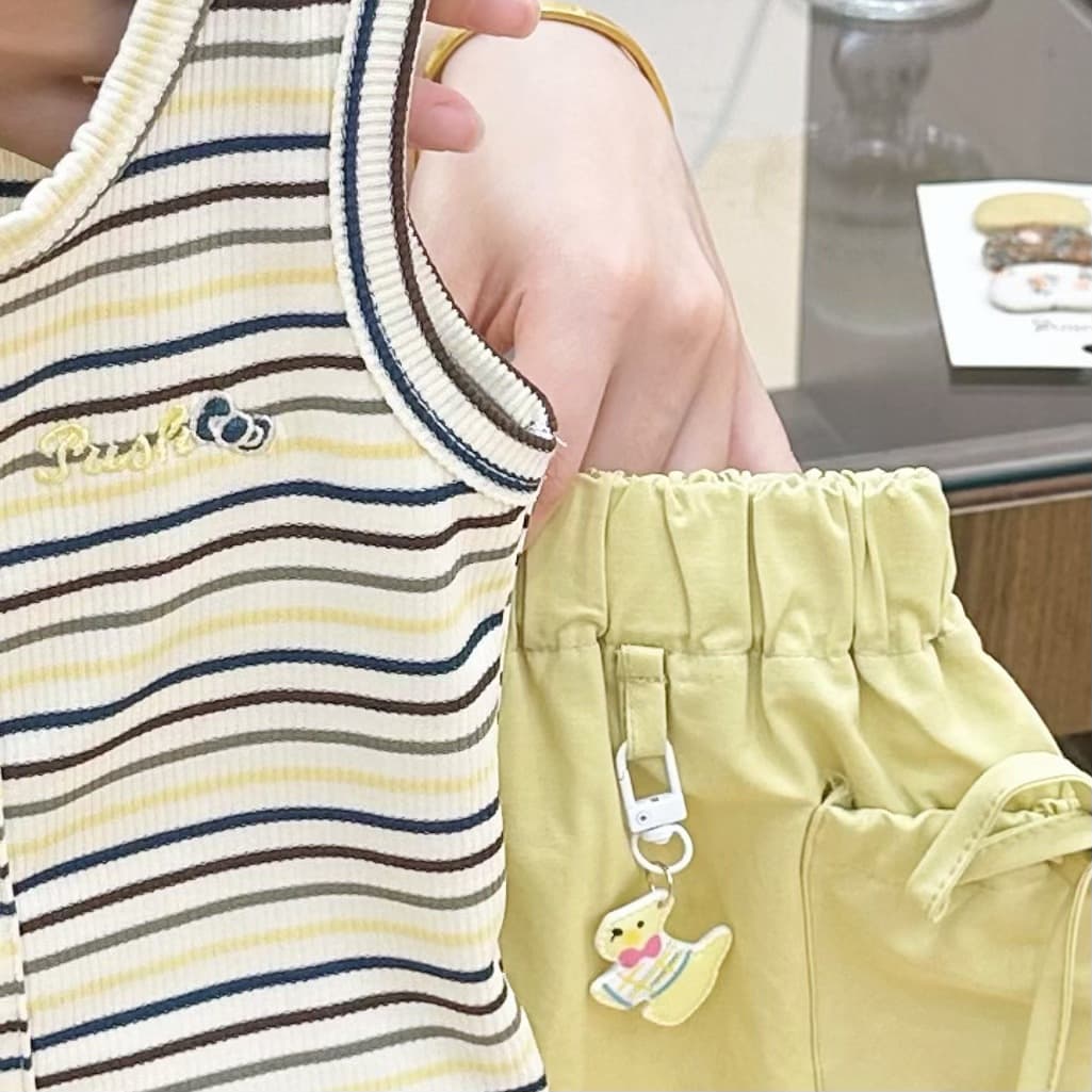 Summer vest girl's, set, children's short sleeve T-shirt, mini-skirt, western style 2
