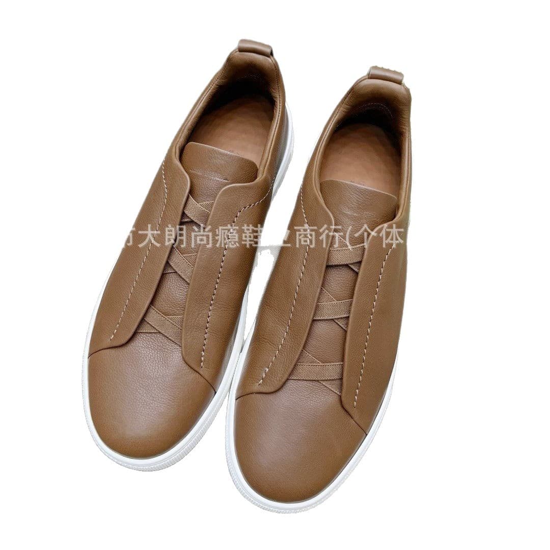 Fashionable retro breathable white shoes, genuine leather 5