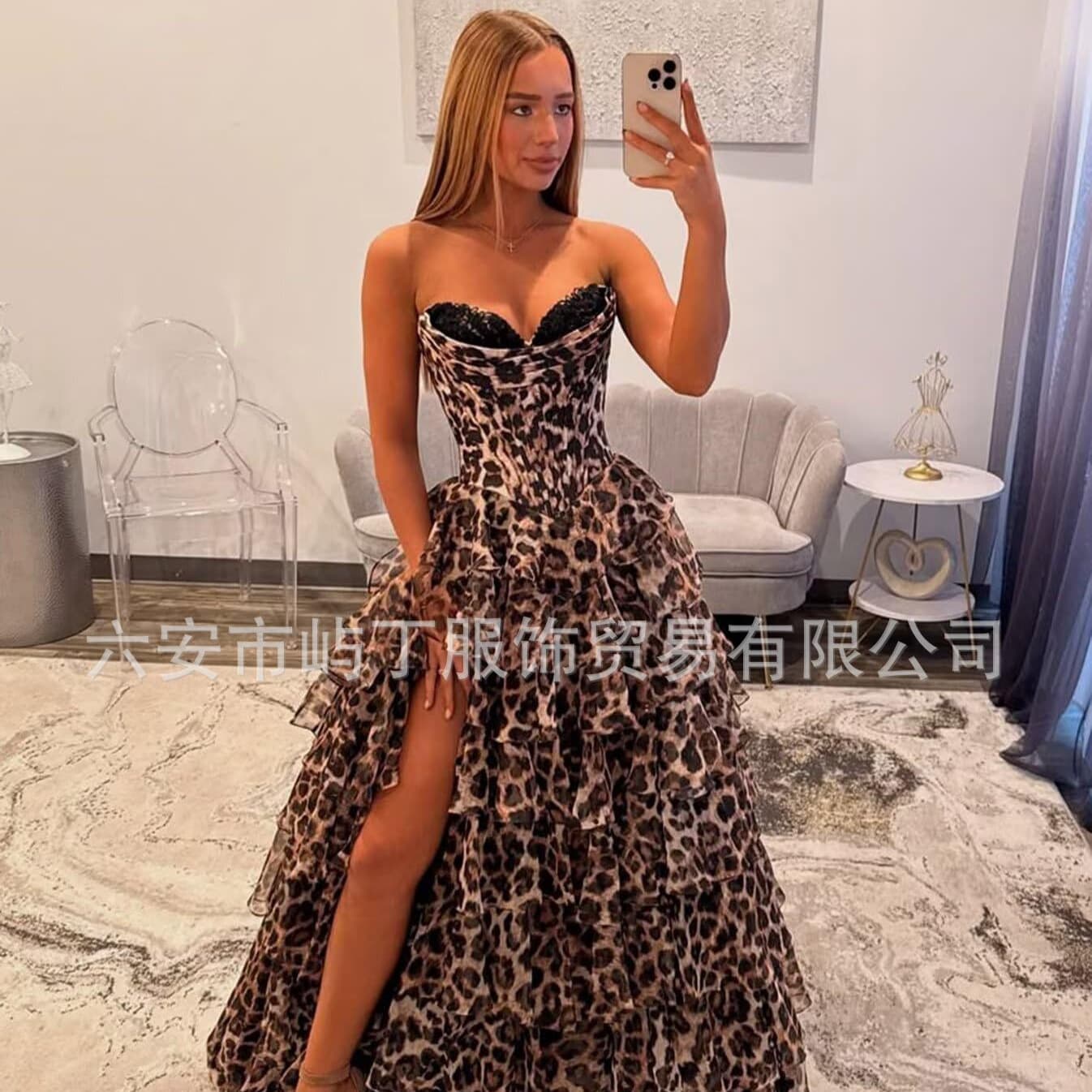 (Cross-border trading), evening dress, long tube top, European style, graduation party 1