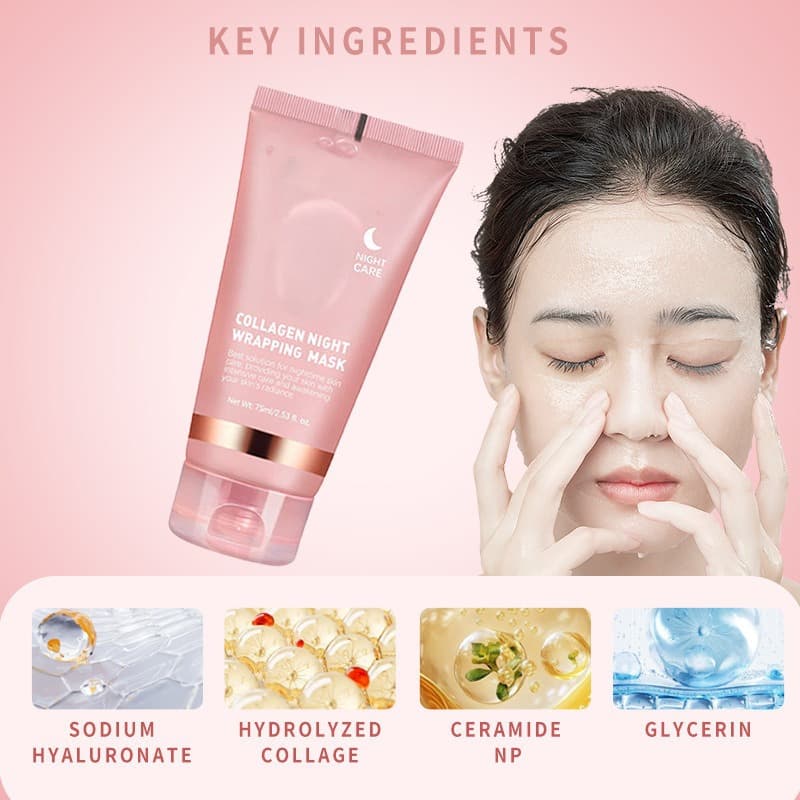 Collagen Night Wrapping Mask Collagen Night Wrapping Mask Facial Moisturizing Peel-off Mask 2