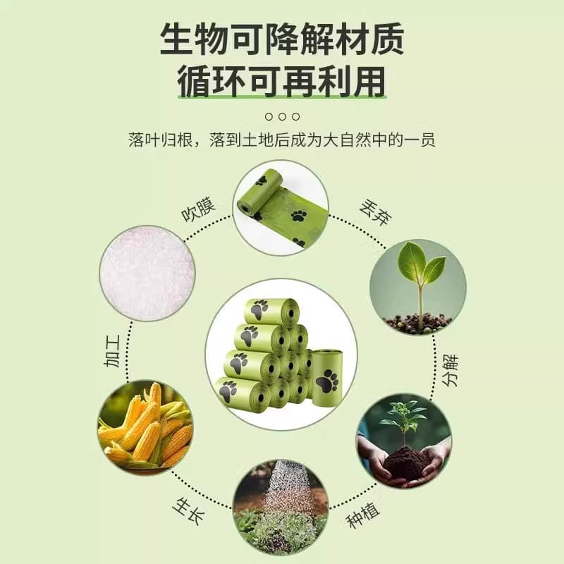 New pet poop bag thickened biodegradable poop bag shovel sand cat poop bag dog walking pet garbage bag poop bag 3