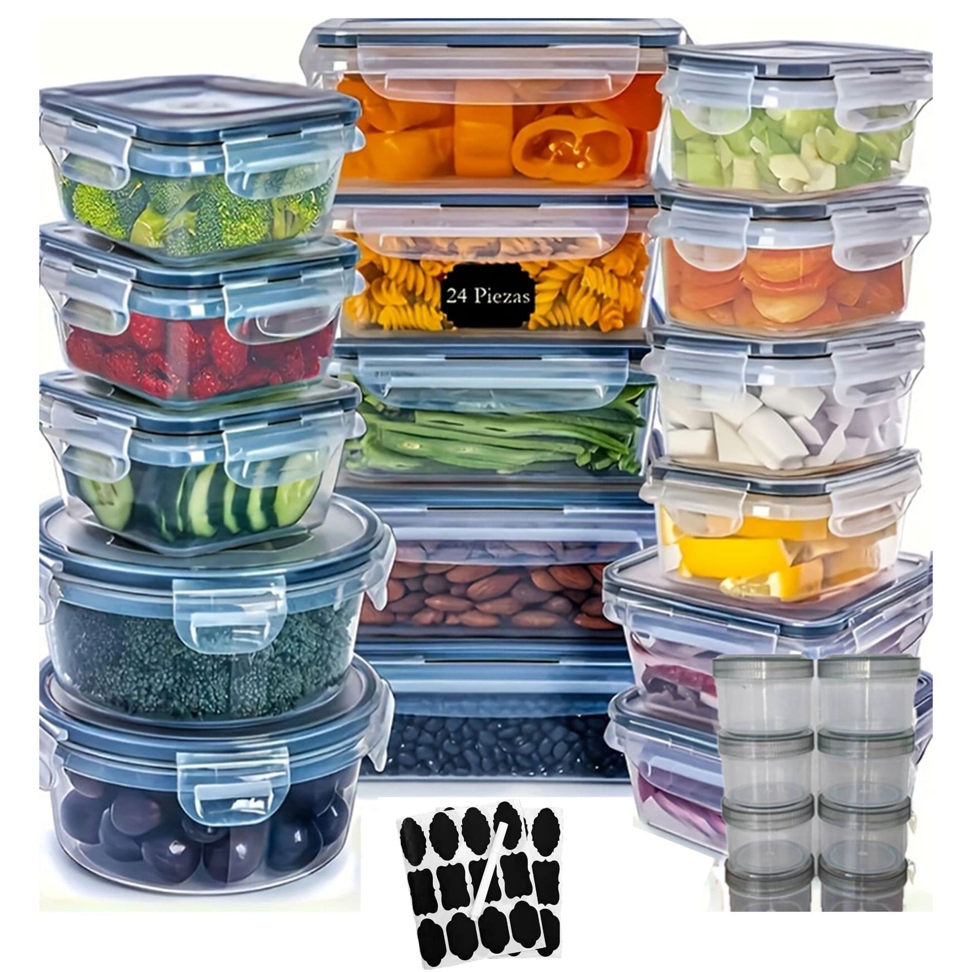 Food grade PP crisper sealed microwave heating lunch box refrigerator freezer storage box kitchen storage set