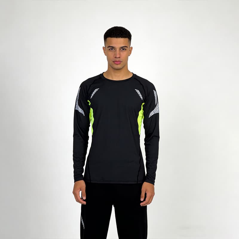 Sports quick dry long-sleeve, base body-friendly sports suit for gym, T-shirt, tight, for running 3