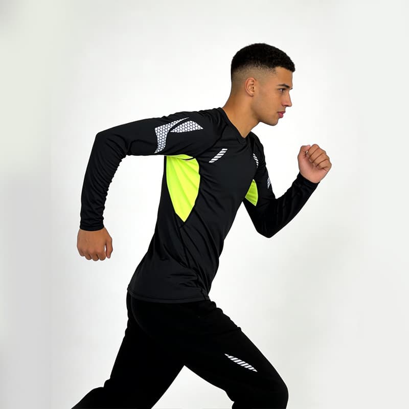 Sports quick dry long-sleeve, base body-friendly sports suit for gym, T-shirt, tight, for running 4