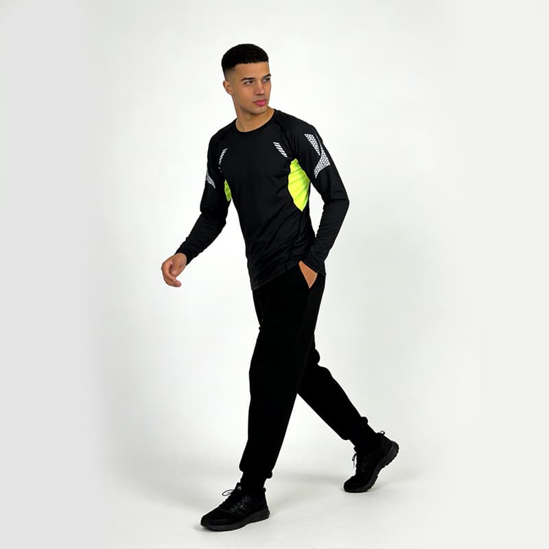 Sports quick dry long-sleeve, base body-friendly sports suit for gym, T-shirt, tight, for running 5
