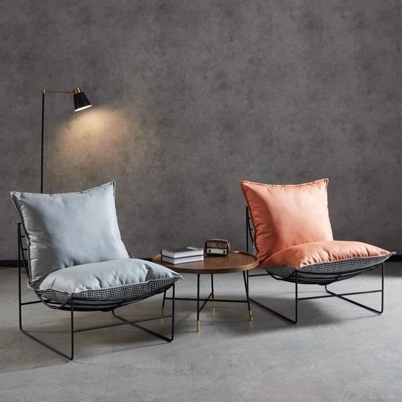 Sofa, hair mesh, comfortable face blush, simple and elegant design, light luxury style 4