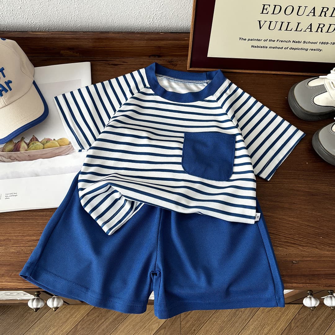 Summer children's sleeves, set for boys, thin short sleeve T-shirt, children's clothing 3