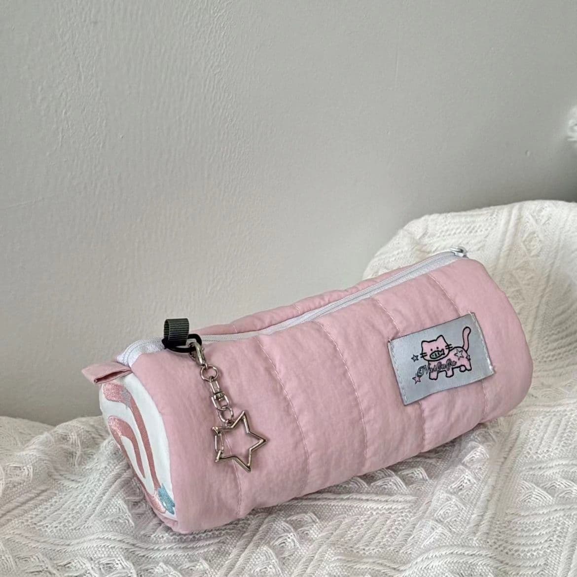 Fresh brand pencil case, cute capacious storage bag for students, stationery 2