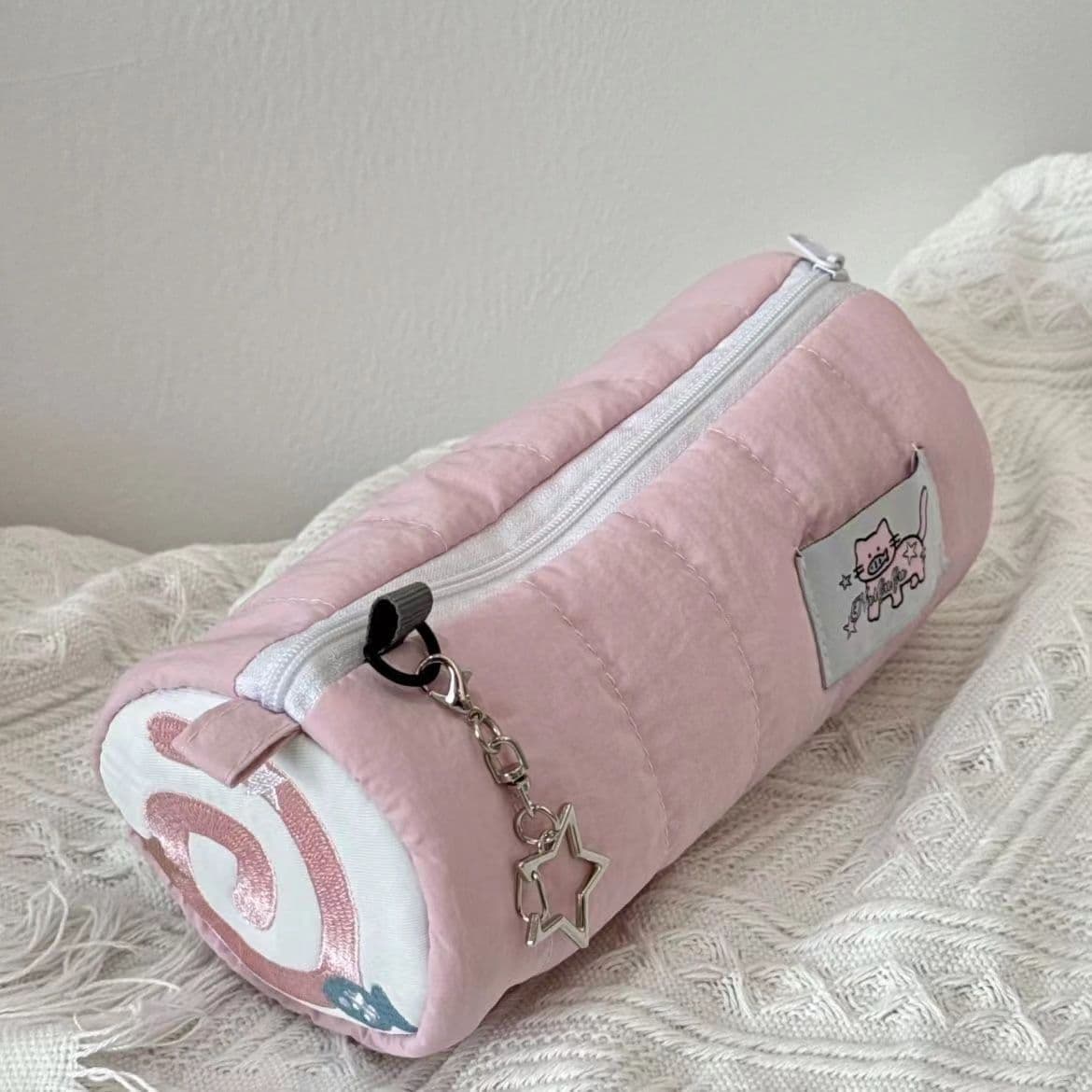 Fresh brand pencil case, cute capacious storage bag for students, stationery 4