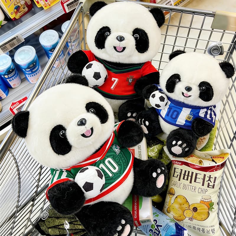 Chinese doll, football uniform, plush toy, Chinese style, panda, new collection, Birthday gift 4