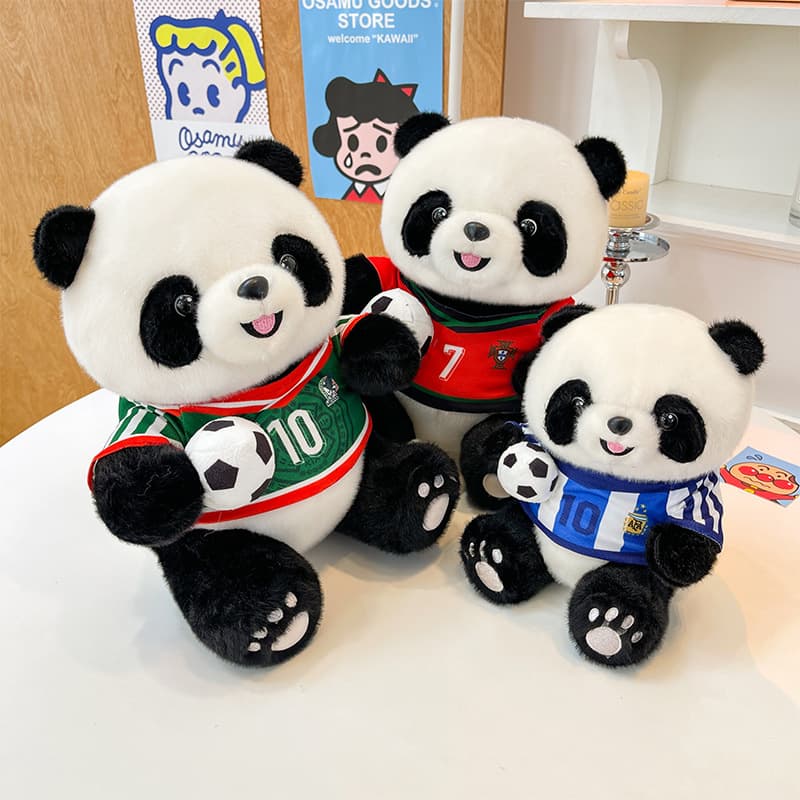Chinese doll, football uniform, plush toy, Chinese style, panda, new collection, Birthday gift 1