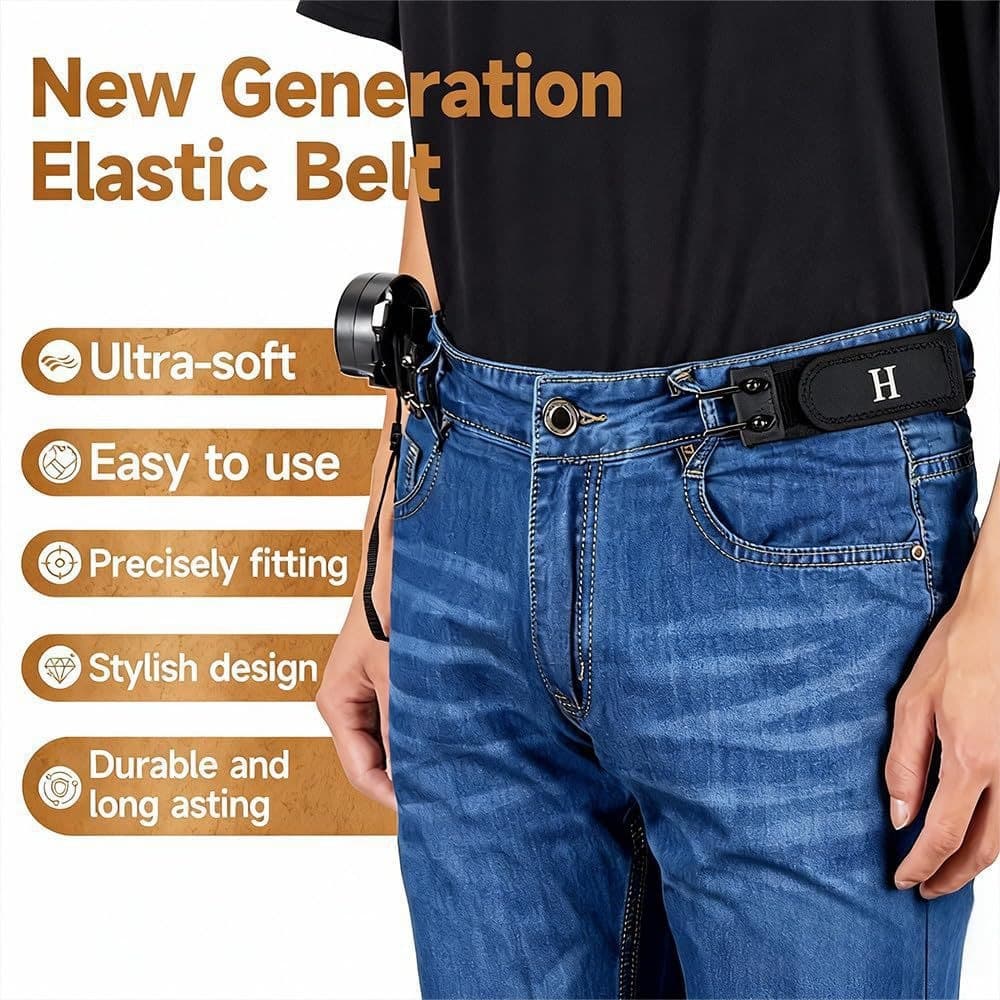 (Cross-border trading), adjustable elastic belt with velcro for men and women, universal buckle 3