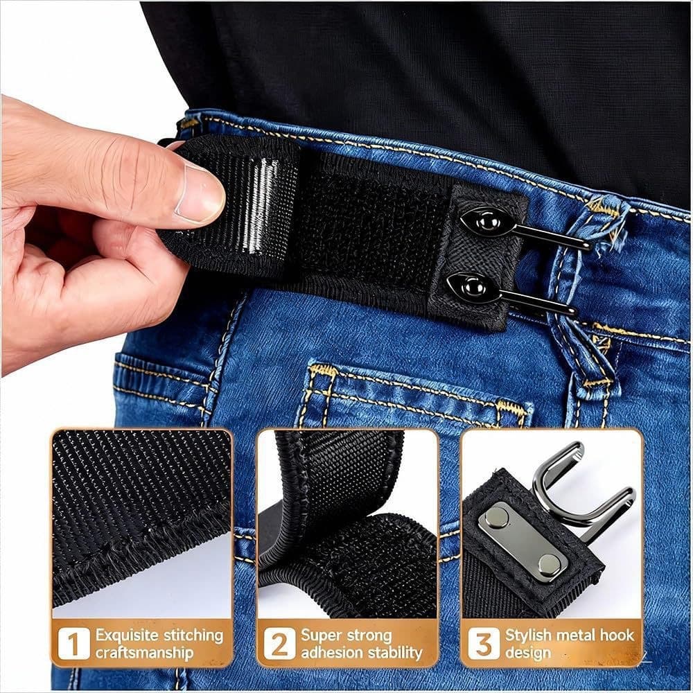 (Cross-border trading), adjustable elastic belt with velcro for men and women, universal buckle 1