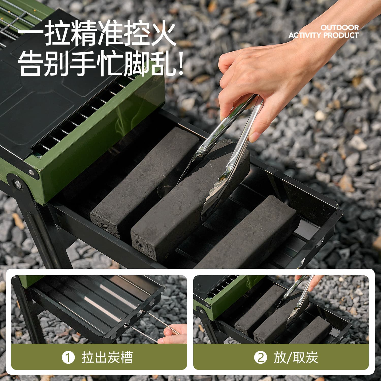 Barbecue oven outdoor smokeless folding grilling rack Small furnace Furnishing courtyard charcoal grilled stove portable oven barbecue machine 2