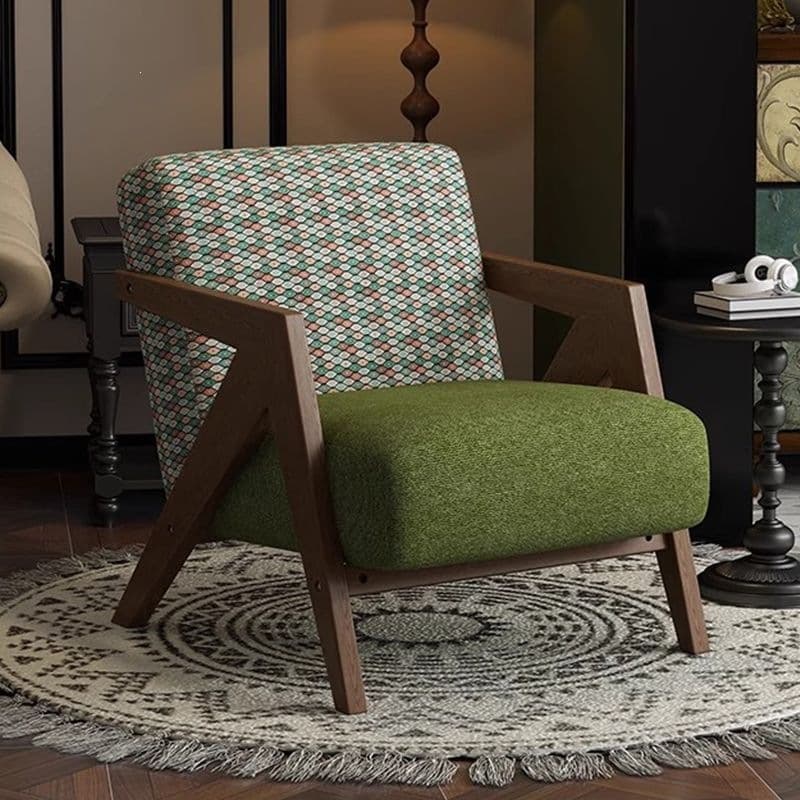 Design retro coffee sofa from natural wood 3