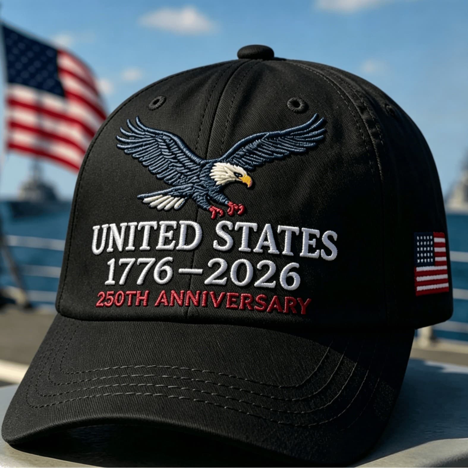 (Cross-border trading), (Wholesale), travel breathable baseball cap, American style, with embroidery 3