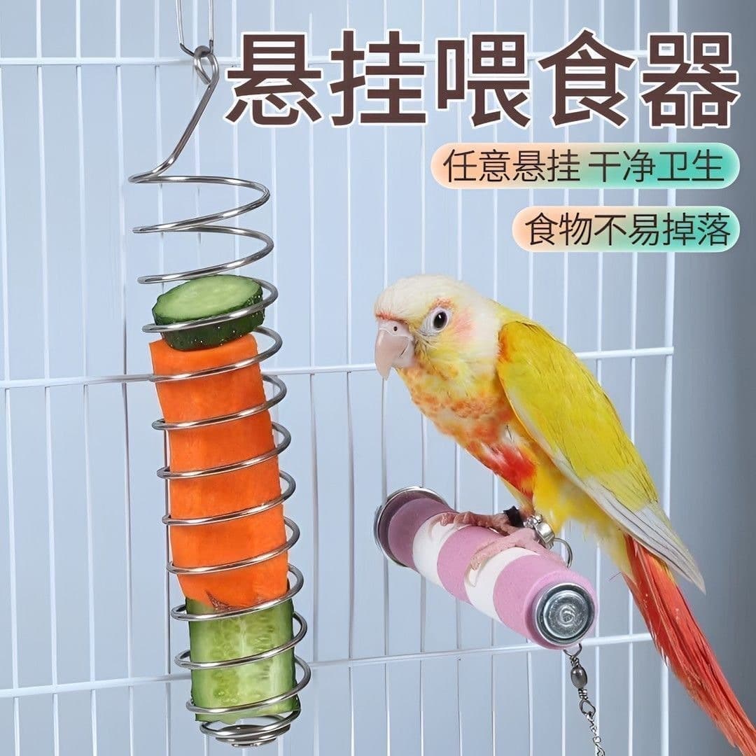 Pet feeding utensils for parrots, cockatiels, tiger skins, fruit forks, vegetables, apples, birds hanging feeders for eating 2