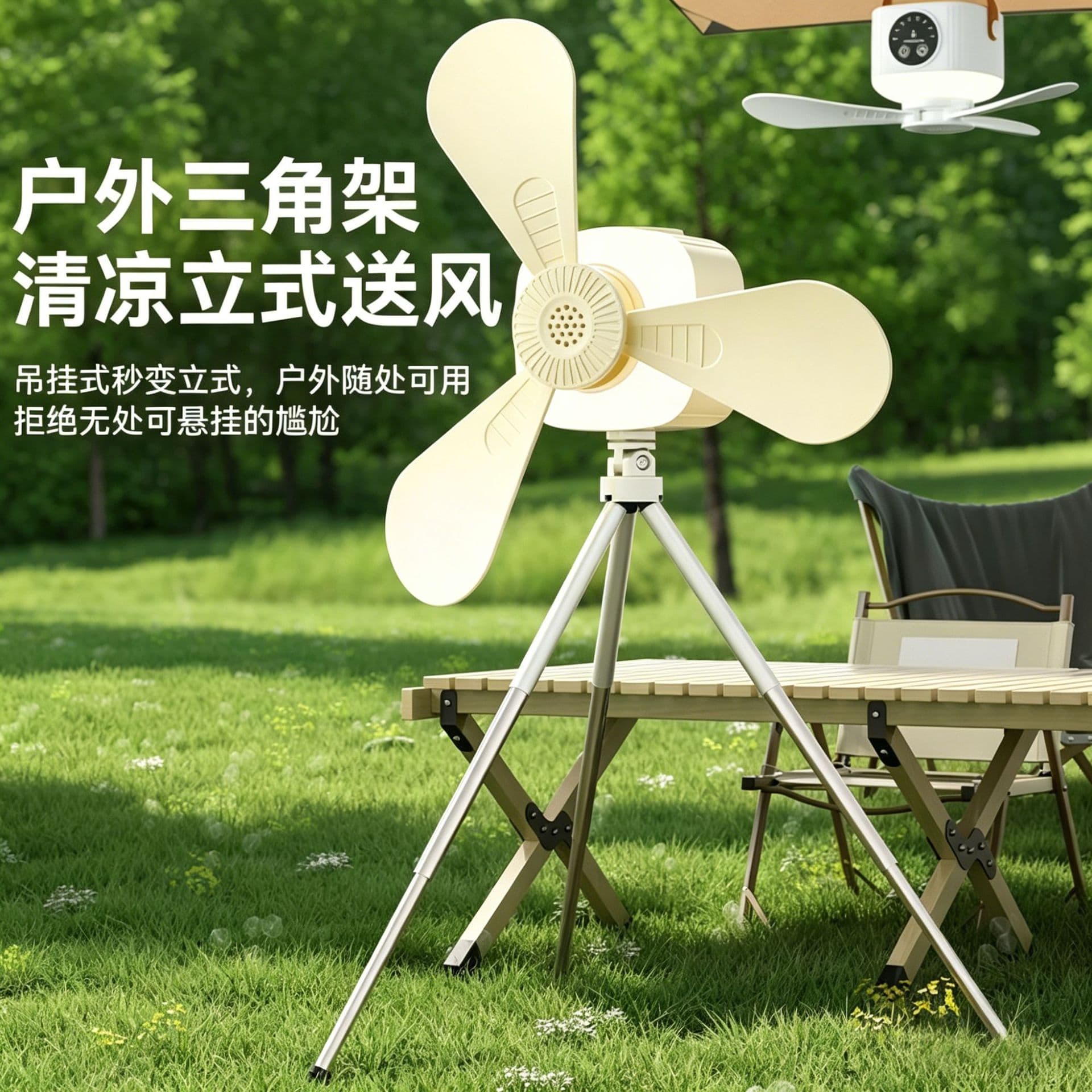 Remote control rechargeable small ceiling fan dormitory bed student home small USB small fan home outdoor camping ceiling fan 4