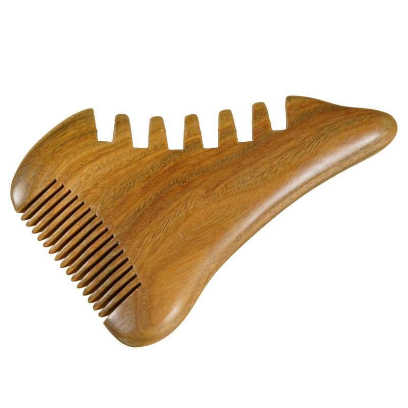 Organic massager sandalwood, brush for scalp, three-in-one 5