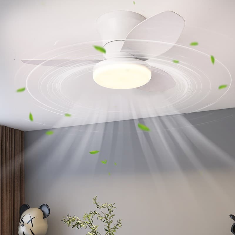Nordic restaurant fan light 2024 new ceiling fan light bedroom fan children's room frequency conversion ceiling fan small apartment fan light 2