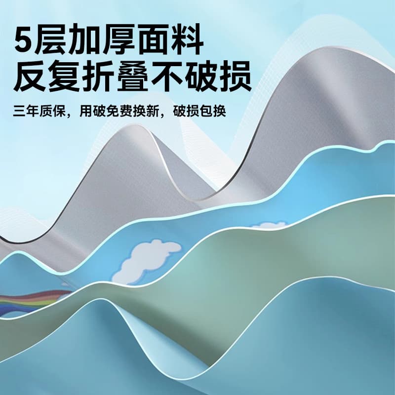 Foldable travel toy, inflatable swimming pool, increased thickness 3