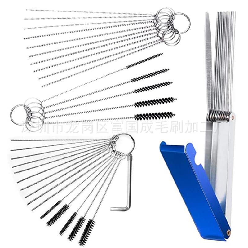 Clear cleaning brush cleaning tool Motorcycle cleaning tool Carb jetcleaningwire set 2