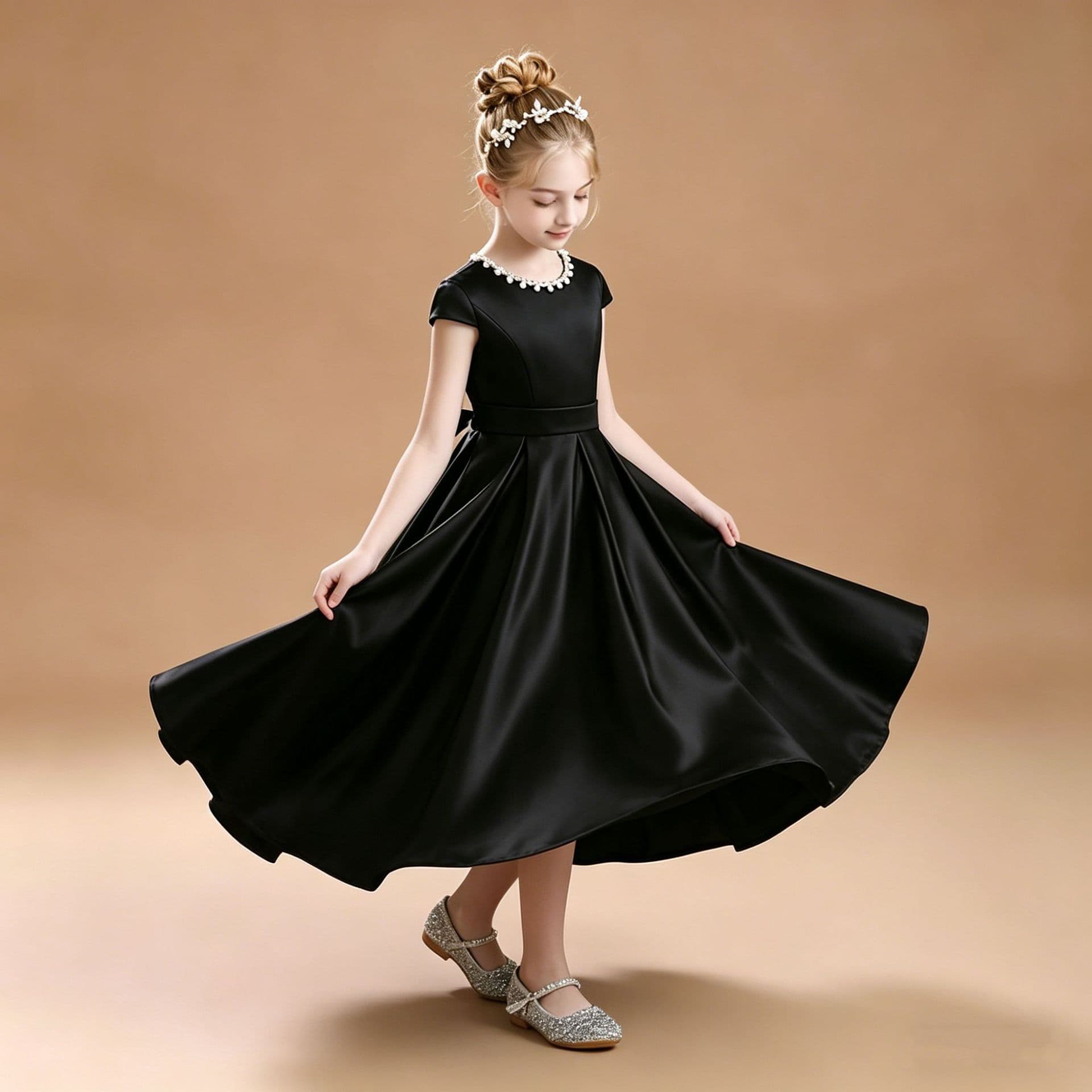 Black white piano, children's dress, suit 2