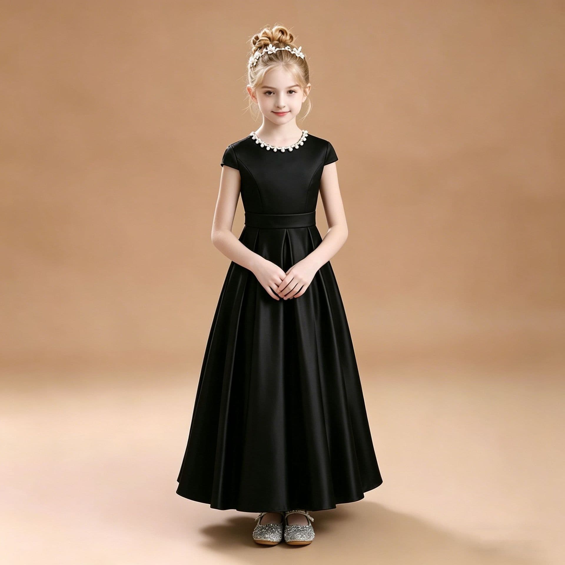Black white piano, children's dress, suit 1