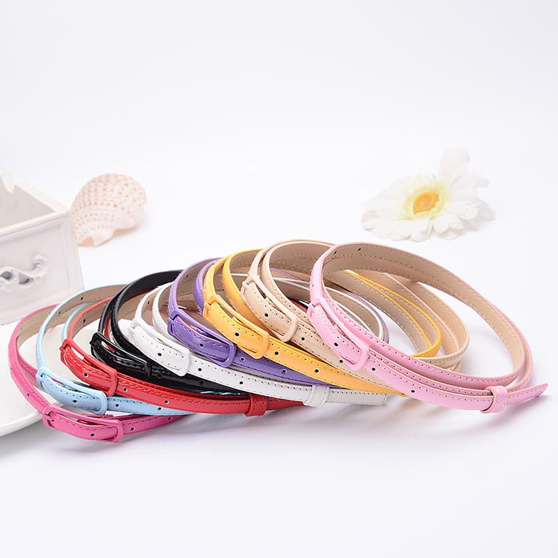 Explosion ladies thin belt, Japanese character buckle PU belt lady thin belt with skirt decoration factory spot 2