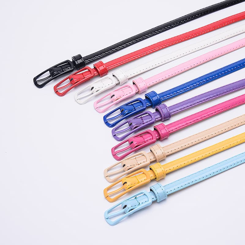 Explosion ladies thin belt, Japanese character buckle PU belt lady thin belt with skirt decoration factory spot 4