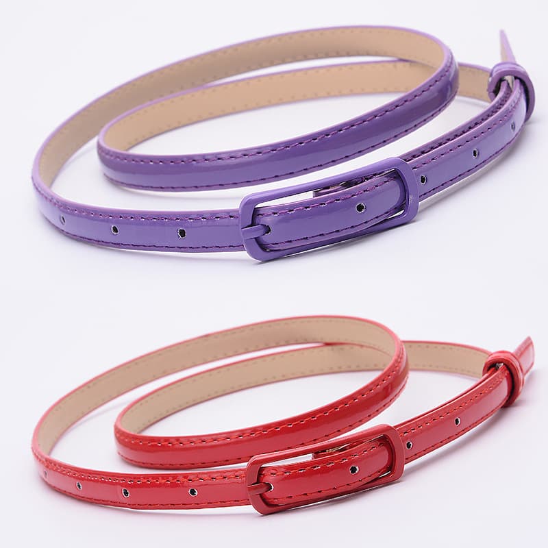 Explosion ladies thin belt, Japanese character buckle PU belt lady thin belt with skirt decoration factory spot 5