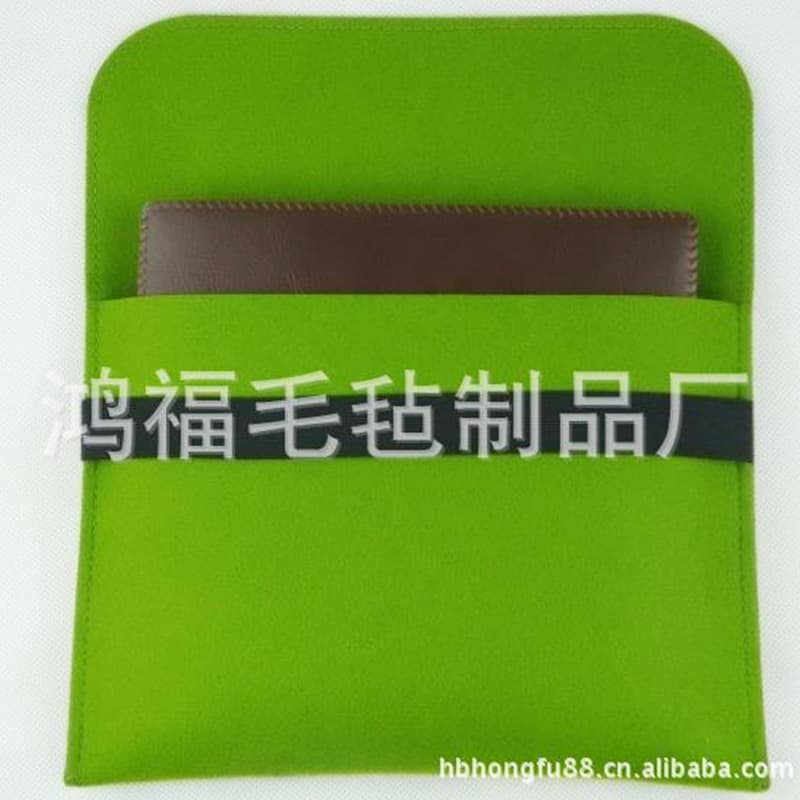 Manufacturer produces customized ipad felt computer bag Hebei green IPAD felt bag 2
