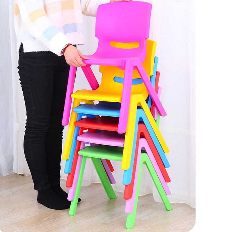 Wholesale kindergarten chairs, thickened children's tables and chairs, plastic backrest chairs, student chairs, adult chairs, training class stools 3