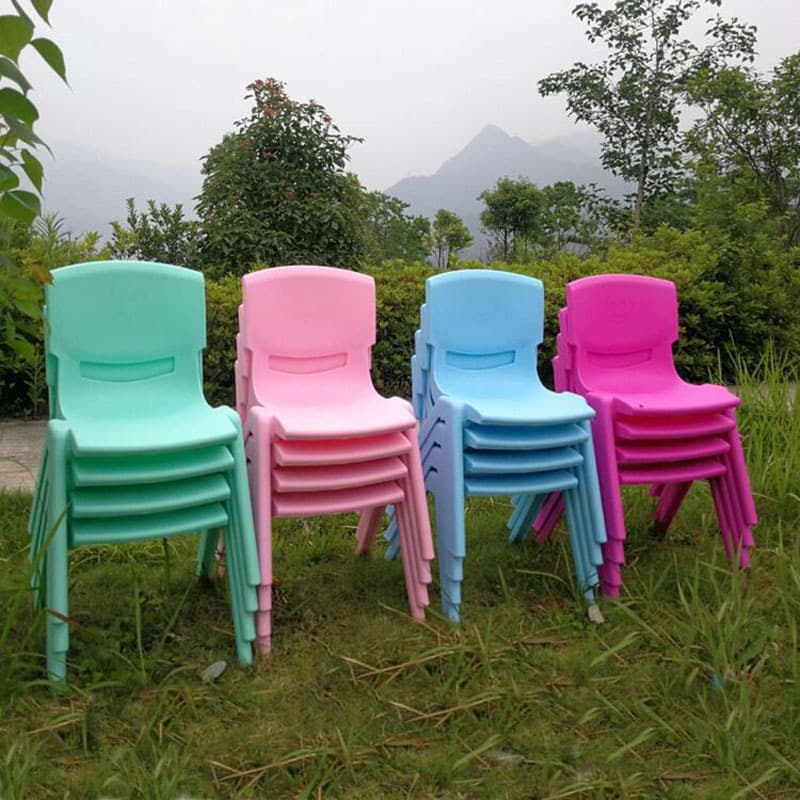 Wholesale kindergarten chairs, thickened children's tables and chairs, plastic backrest chairs, student chairs, adult chairs, training class stools 4