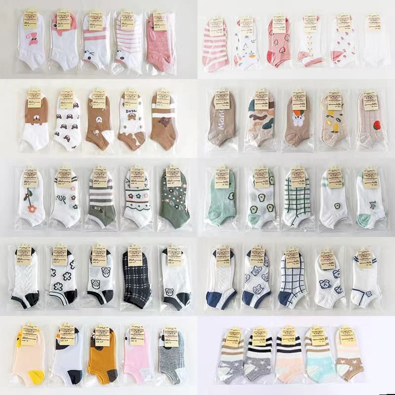 Cute cartoon socks, invisible pack, Terylene Cotton, Birthday gift 1