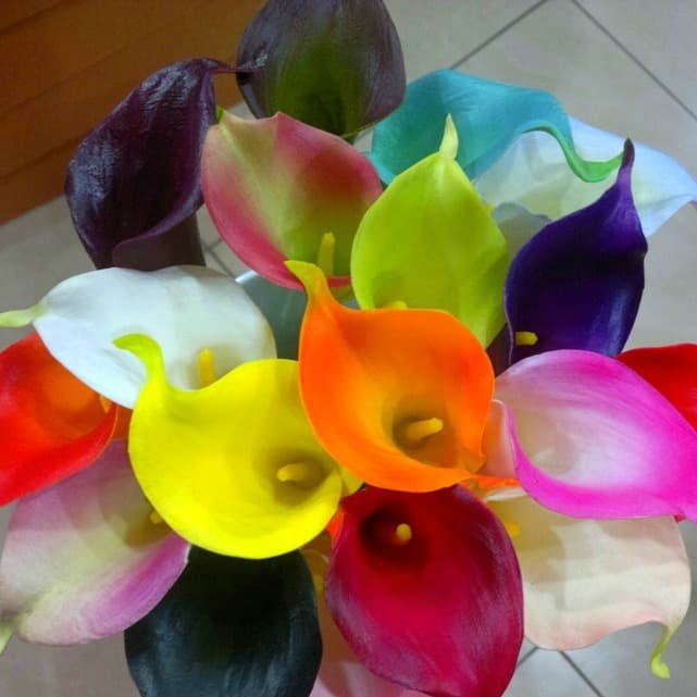 (Cross-border trading), realistic artificial plants, small polyurethane calla lilies, color 1