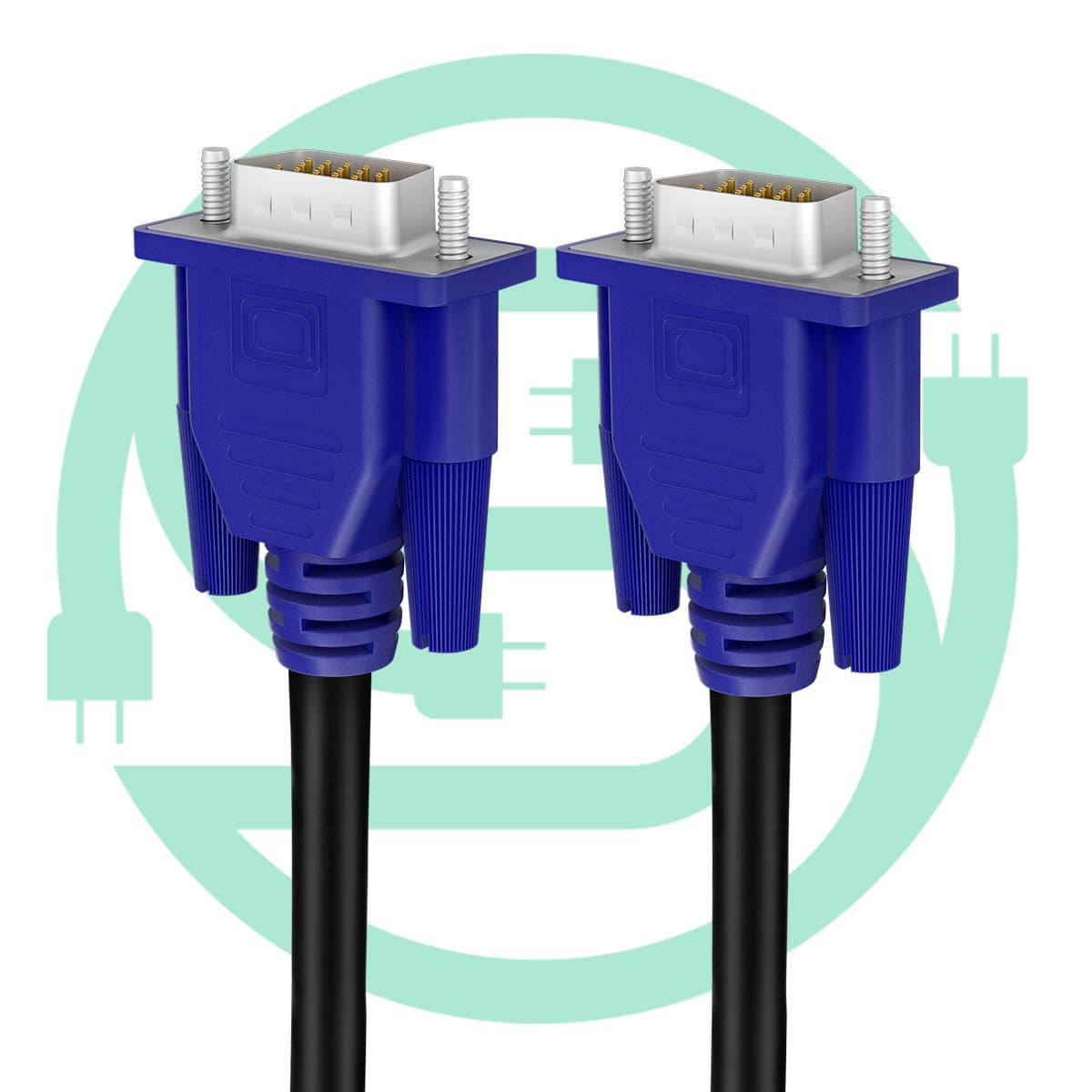 3-meter VGA video cable male to male 15-pin computer monitor projector cable double magnetic ring shielding 4