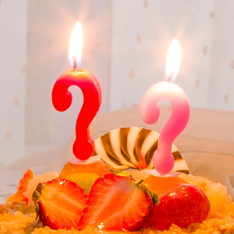 Digital candle birthday party romantic creative question mark birthday candle exit lazhu cake candle 4