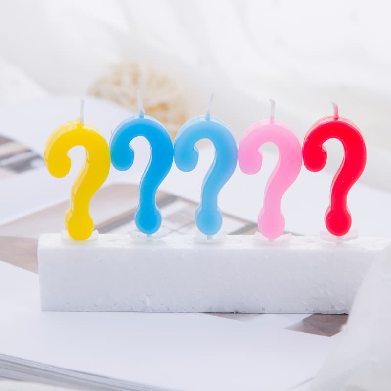 Digital candle birthday party romantic creative question mark birthday candle exit lazhu cake candle 1